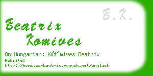 beatrix komives business card